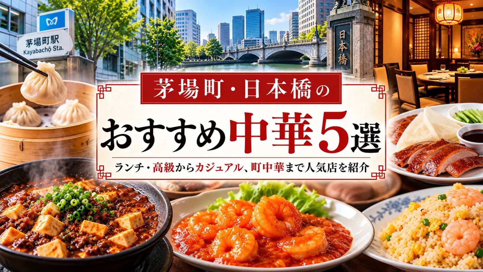 茅場町・日本橋のおすすめ中華5選|ランチ・高級からカジュアル、町中華まで人気店を紹介